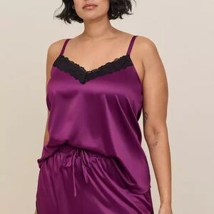 Torrid Satin Lace Trim Cami Top Size 3 NWOT